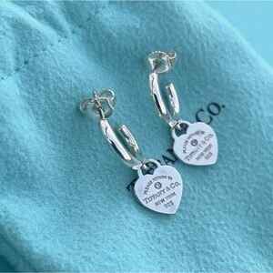 Tiffany and Co. heart with gems earrings